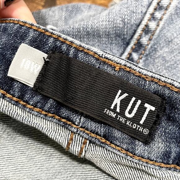 Kut from the Kloth Plus Size 18W Shorts Gidget Fray High Waist Medium Wash - Picture 3 of 15